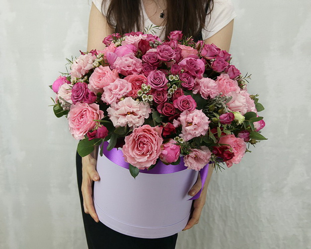 Букет у капелюшній коробці Бабл