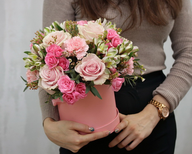 Букет в капелюшної коробки Софа