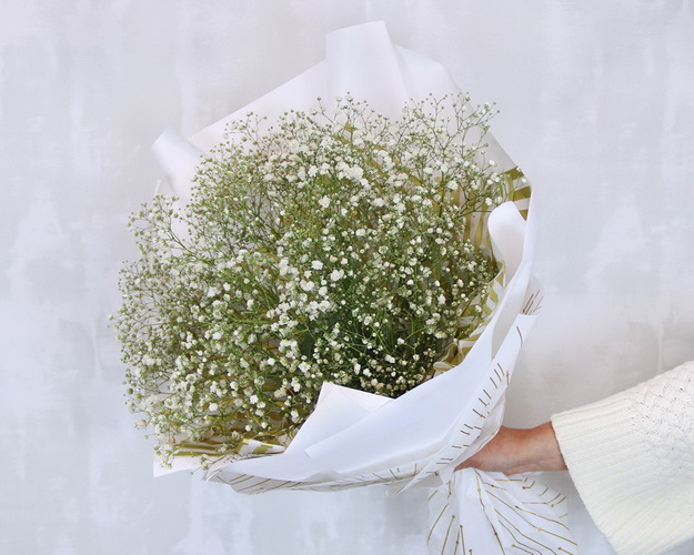 Букет із гіпсофілу Білий пух