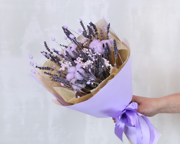 Букет із сухоцвітів Лавандове поле
