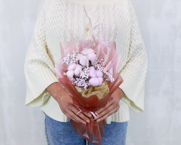 Букет із сухоцвітів Пурпурні перли