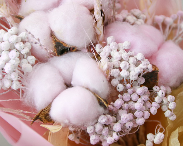 Букет із сухоцвітів Пурпурні перли