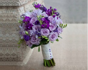 Букет нареченої з лізіантусів