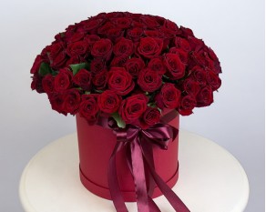 Букет у капелюшній коробці Порив кохання