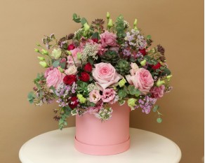 Букет у капелюшній коробці Люкс