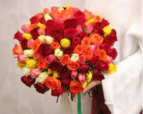 Букет із 101 троянди Цитрус