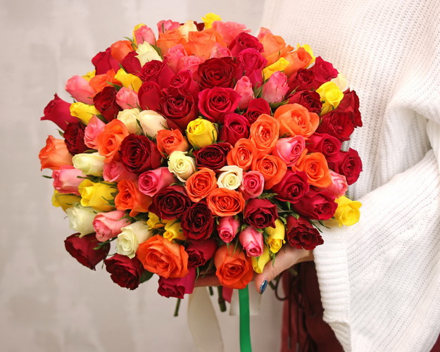 Букет із 101 троянди Цитрус