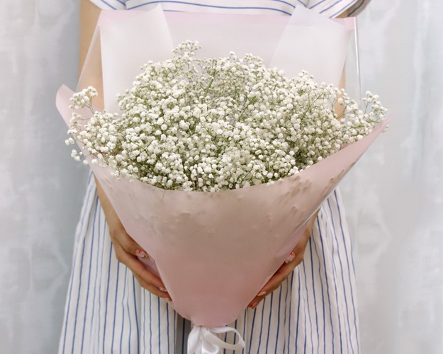 Букет з гіпсофілу Ранковий іній