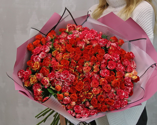 Букет кущових Червоний мікс