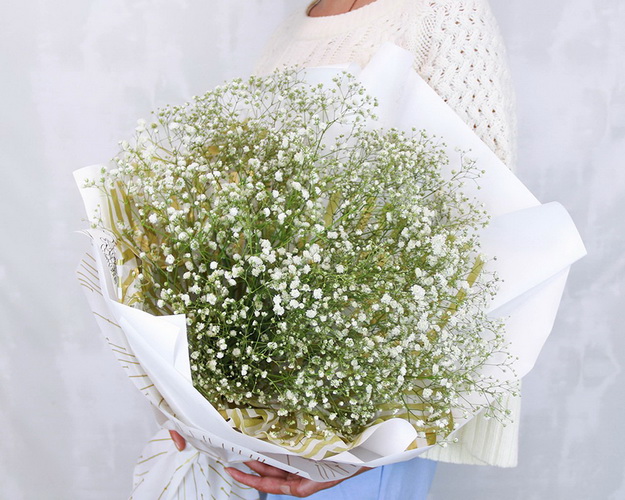 Букет із гіпсофілу Білий пух
