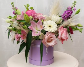 Букет в капелюшної коробки Французький шик