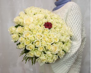 Букет із 101 троянди Ти одна