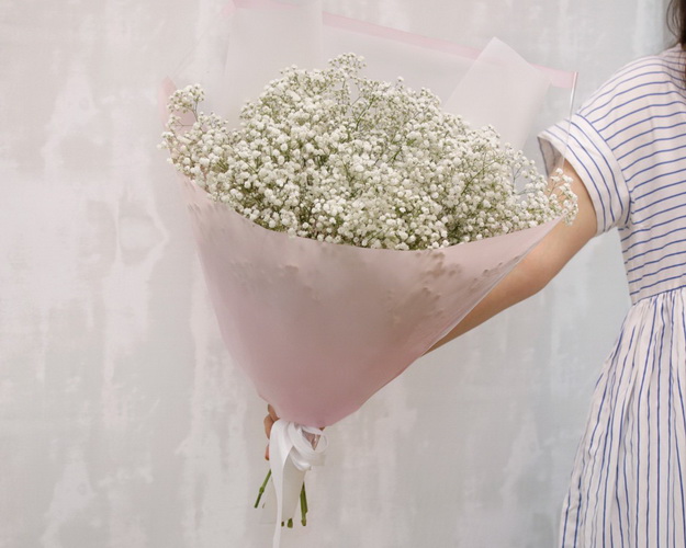 Букет з гіпсофілу Ранковий іній