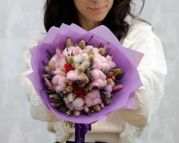 Букет із сухоцвітів Бавовняне поле