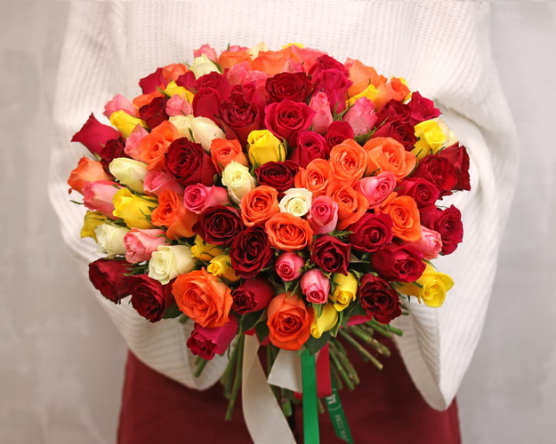 Букет із 101 троянди Цитрус