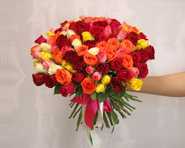 Букет із 101 троянди Цитрус