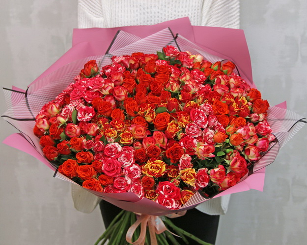 Букет кущових Червоний мікс