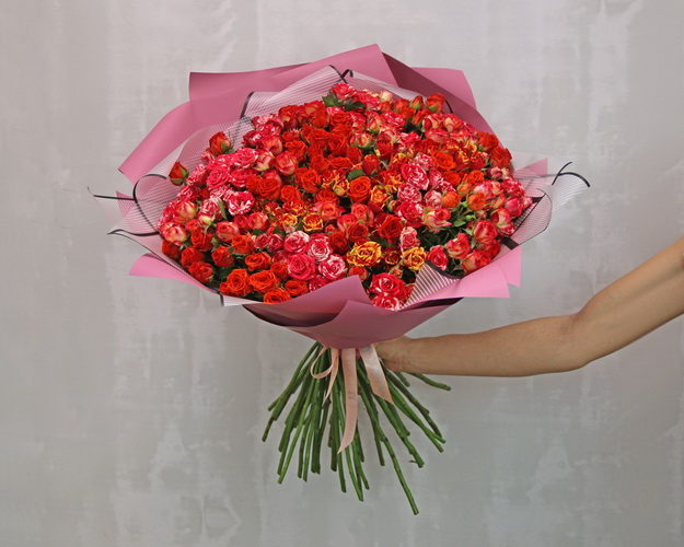 Букет кущових Червоний мікс