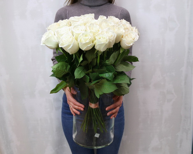 Троянда імпорт біла